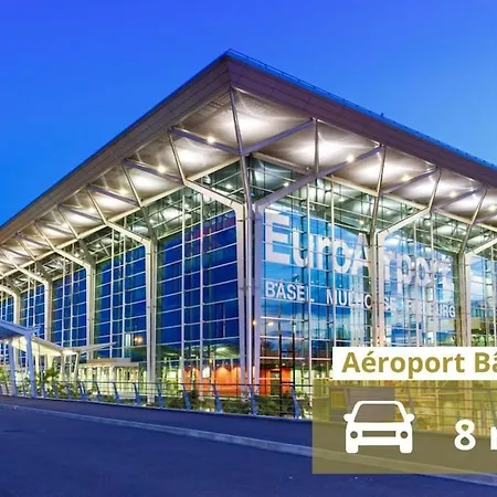 公寓 Up, Proche Basel, Loft Sous Combles & Vue 圣路易