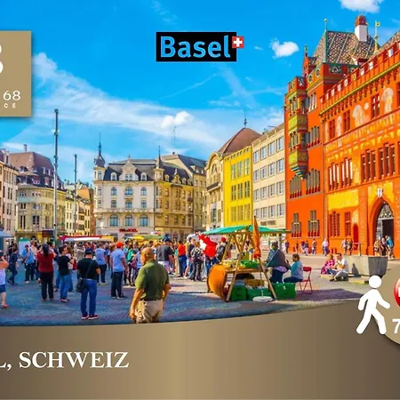 公寓 Up, Proche Basel, Loft Sous Combles & Vue